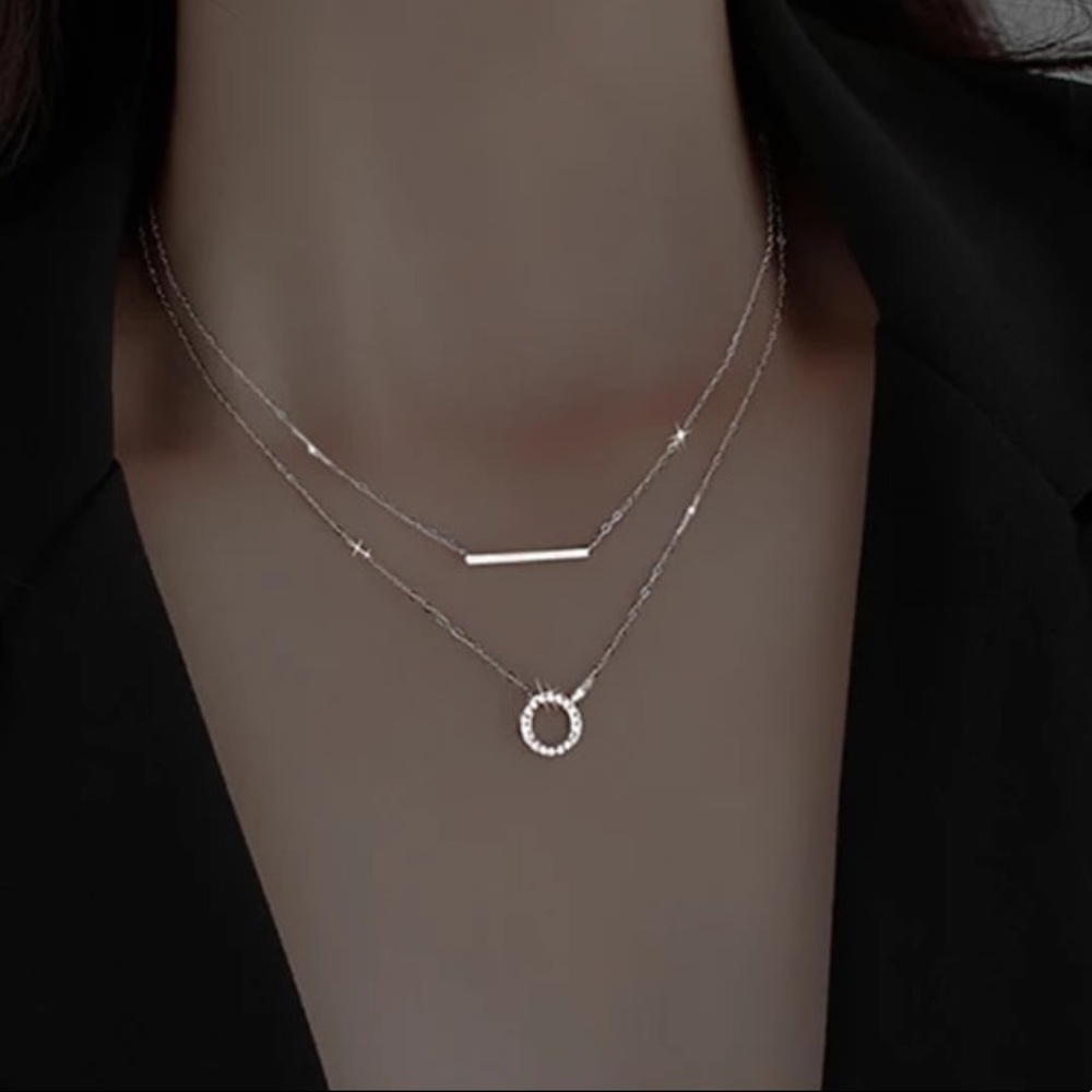 ⚡️Insta circle sterling silver necklace - Picture 4 of 4